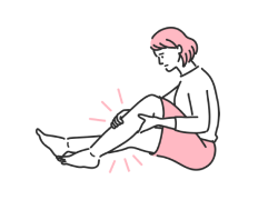 画像:靴を履くと痛い